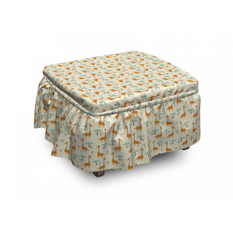Housse pour repose-pieds grunge jungle safari