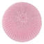 Pouf rond en tricot Anouck - mélange de polyester tissé à la main-746102810