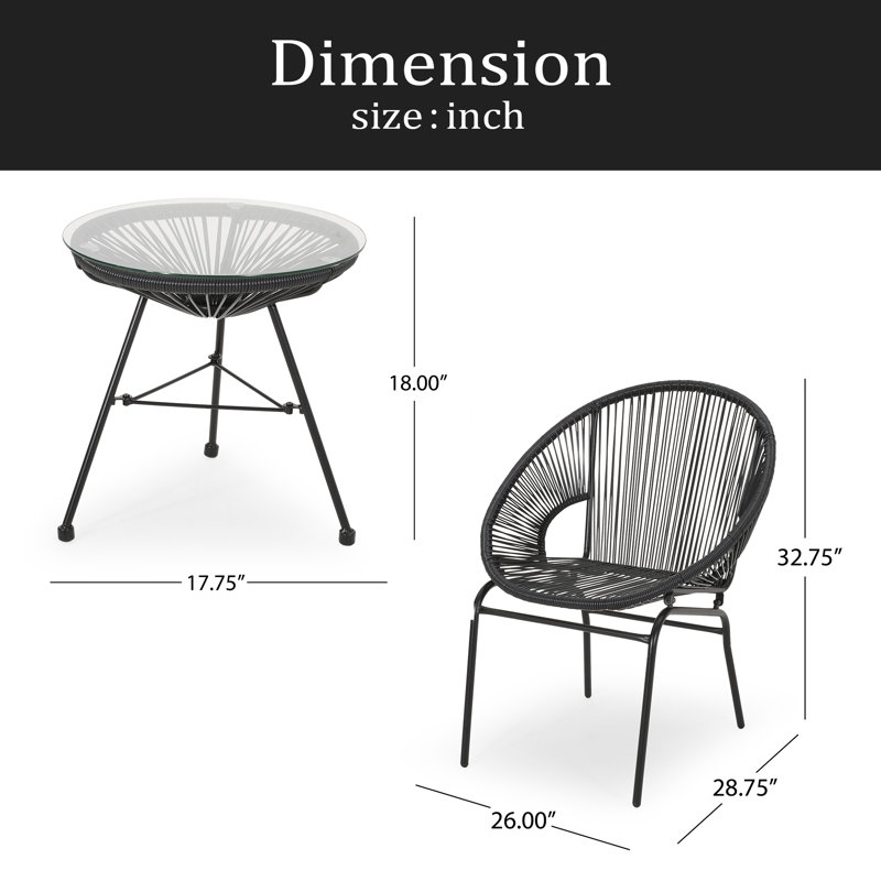 3 Piece Rattan Seating Group