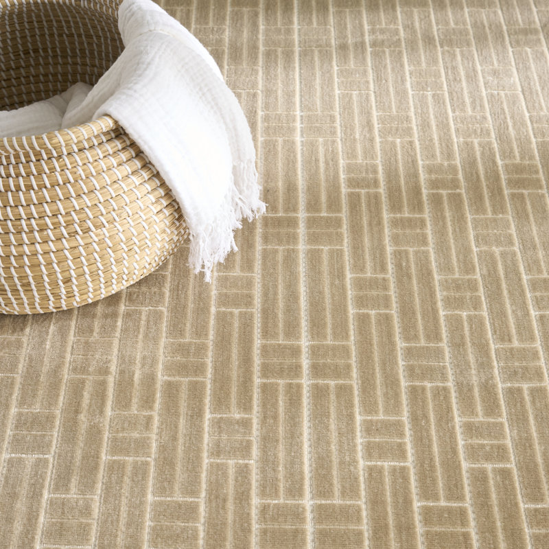 Tapis ivoire moderne lavable à la main 8 pi x 10 pi Nourison, Rectangulaire 8 pi x 10 pi