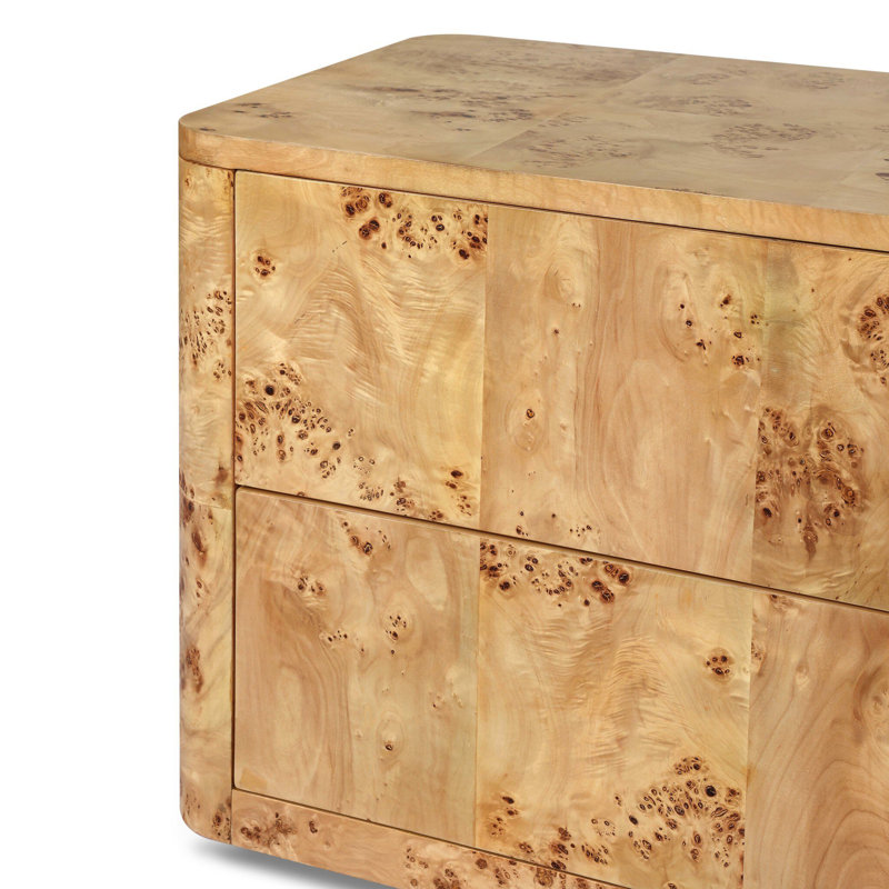 Mullins Nightstand-Natural Mappa Burl