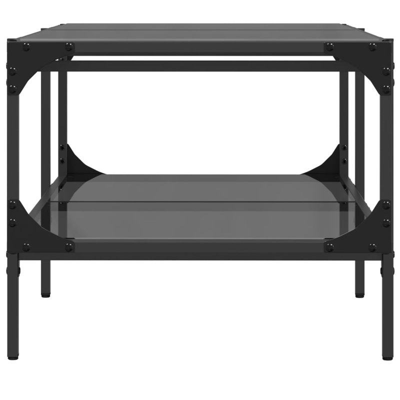 Crytal Coffee Table with Storage, Black