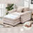Ebern Designs 40.15" Wide Chenille Oversized Accent Chair with Ottoman-37788303
