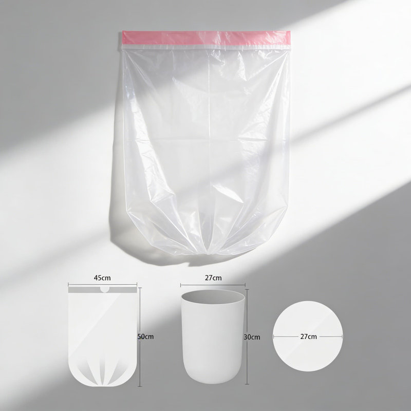 Sacs à ordures à cordon 4 gallons, petits sacs à ordures épais de 1,2 mil pour le bureau de la chambre à coucher de la salle de bain, 45 x 50 cm, paquet de 60, non parfumés et résistants aux fuites