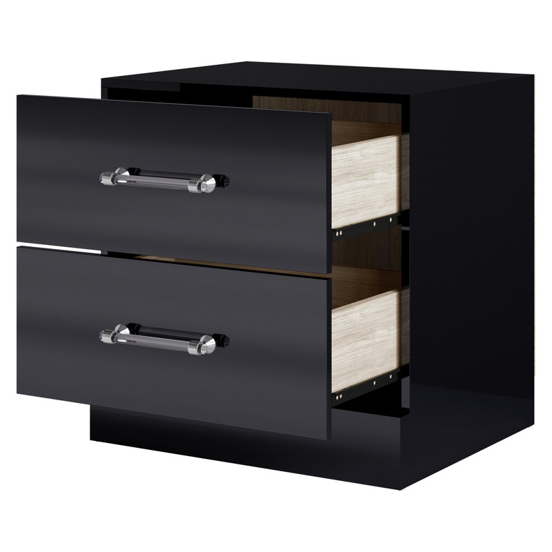 Table de chevet en noir, Noir