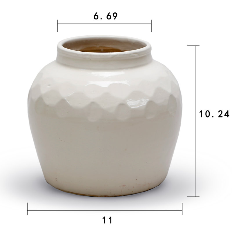 Pot rond en céramique blanche Lily's Living