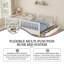 Lit simple superposé polyvalent Lit en bois de pin massif de haute qualité avec une paire de tiroirs, pas de sommier nécessaire, facile à assembler-51545397