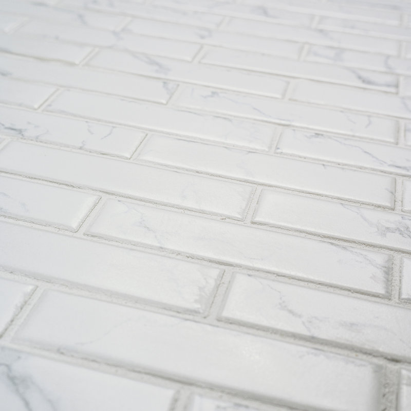 Carreau de mosaïque en porcelaine mate pour plancher et mur 12 po x 12 po Isla Brick