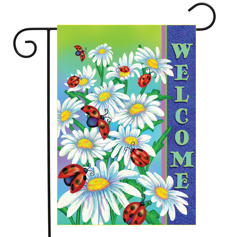 Drapeau de jardin de coccinelles