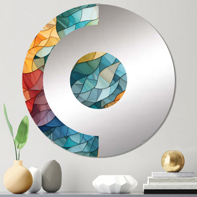 Miroir mural multicolore