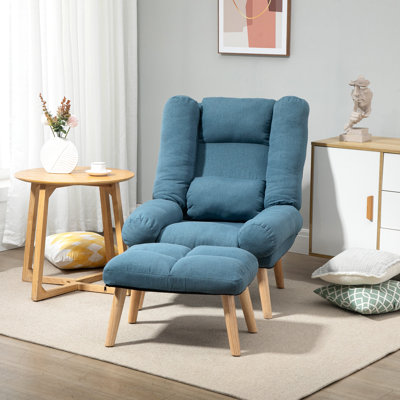 Marianne Upholstered Recliner with Footstool