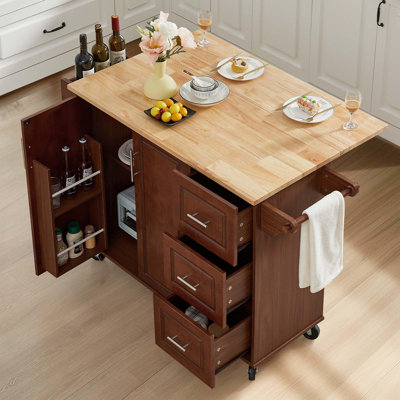 Terrika 53.8 " W Kitchen Cart