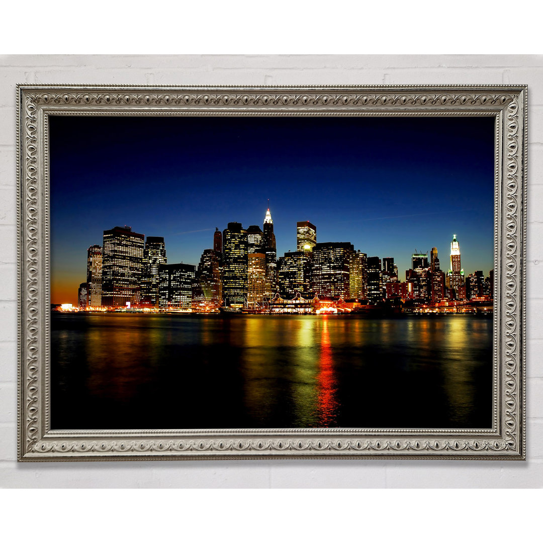 New York City View From Jersey - Einzelne Bilderrahmen Kunstdrucke