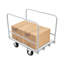 Chariot en tôle d'acier 2000 lb 36 * 24 po avec rampe avant et 2 rampes latérales argentées
