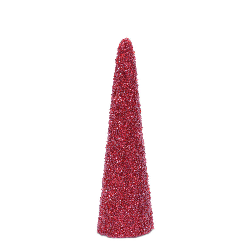 Arbre à cônes perlé (ensemble de 2), Rouge