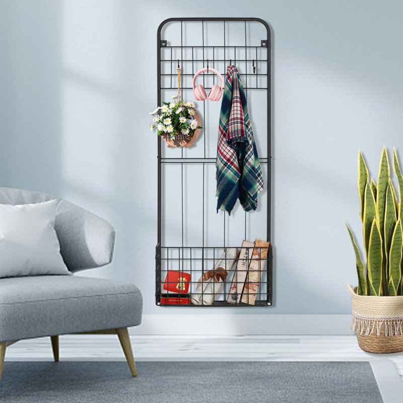 Rangement mural avec paniers Oakhur, Noir