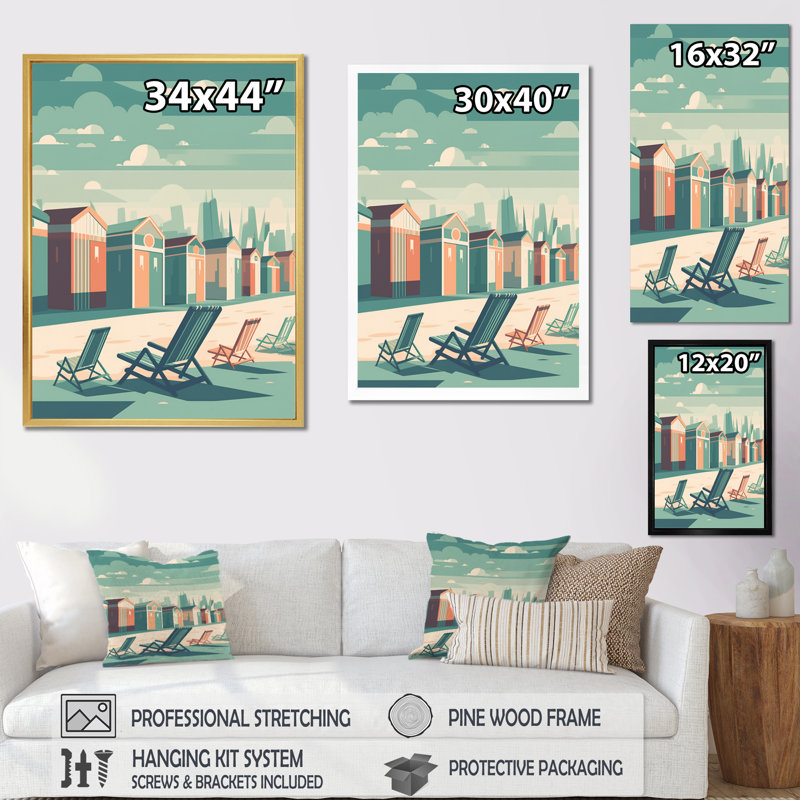 " Beachside Rest III ", Wrapped Canvas, 32" H x 24" W x 1" D
