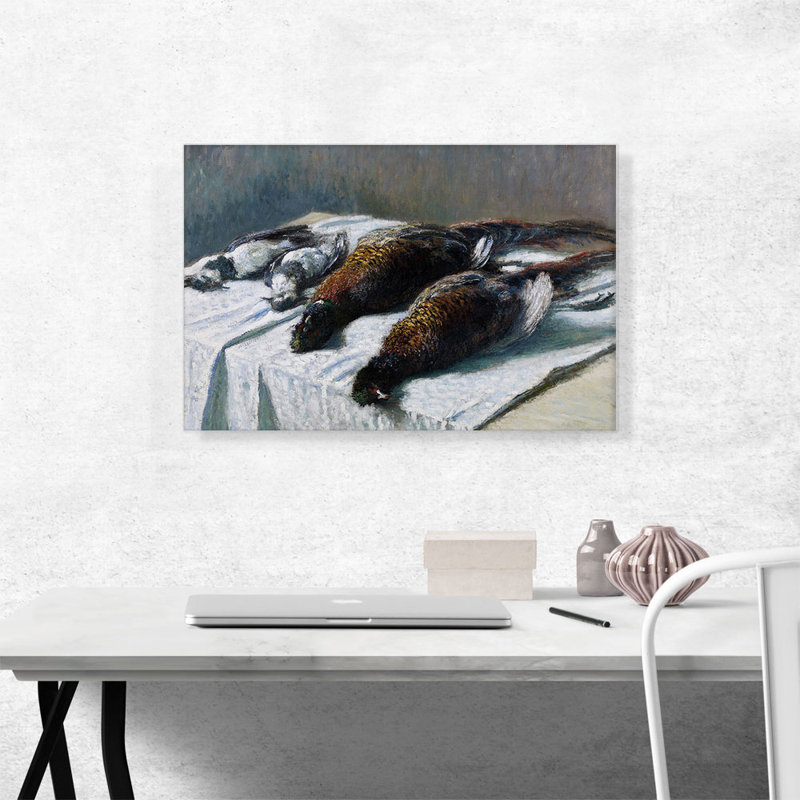 Nature morte avec faisans et pluviers par Claude Monet, reproduction d'art sur toile tendue, H 18 po x l 26 po x P 1,5 po