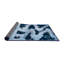 Tapis bleu en laine Power Loom-1967153454
