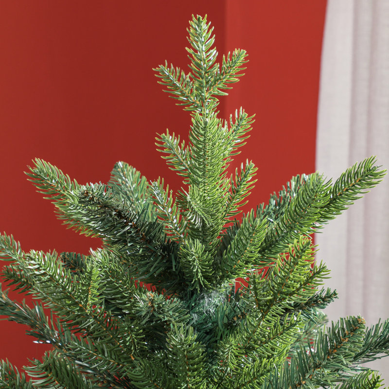 7Ft Artificial Christmas Tree With 2445 Tips, Foldable Metal Stand, Easy Assembly, Hinged Xmas Tree For Home, Office, Holiday