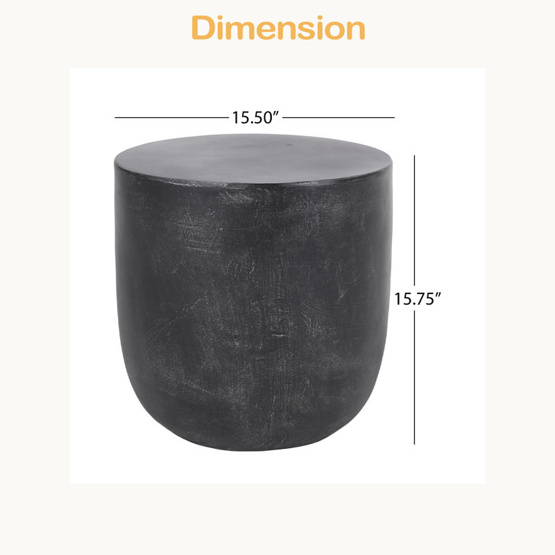 Table d'appoint d'extérieur en béton léger