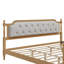 Structure de lit capitonnée en bois massif très grand - sans sommier, design traditionnel élégant-1627965182