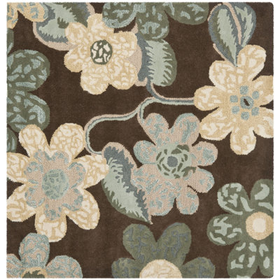 Mccullough Hand Tufted Wool Floral Rug