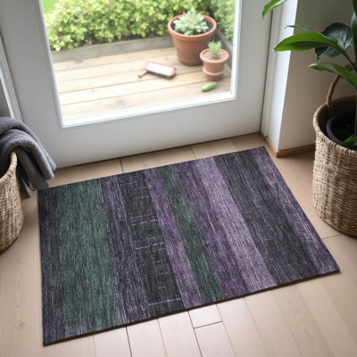 Premium Machine Washable Harjo AMF1568 Stripes Rug