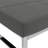 Atlas Modern Chrome and Leather Ottoman-775271183