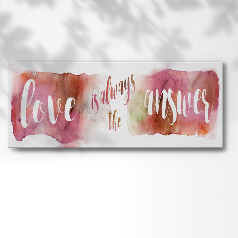 " Love Is The Answer ", 8" H x 20" W x 1.5" D