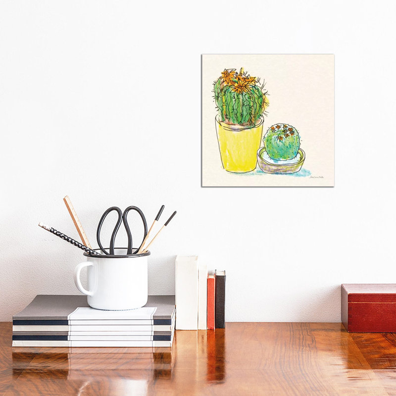 Cacti Garden IV by Sara Zieve Miller - Gallery-Wrapped Canvas Giclée on Canvas, Canvas, 30.48 cm H x 30.48 cm W