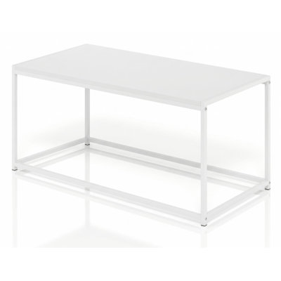  Camnus 3-Piece Living Room Table Set Solid White with Coffee Table and Two End Tables
