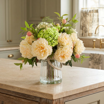 Spring Floral with Peonies, Hydrangeas and Peaches
