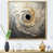 Toile avec cadre flottant or