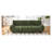 Green Chenille 94.5-Inch 3-Seater Sofa with Compressed Packaging
