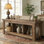 Console en bois massif de 62,99 pouces, canapé de ferme avec rangement pour le hall d'entrée et le salon
