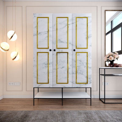 Frankie 3 Door Manufactured Wood Wardrobe