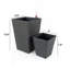 2-Pack Smart Self-watering Square Planter for Indoor and Outdoor - Hand Woven Wicker - Brown-445908745