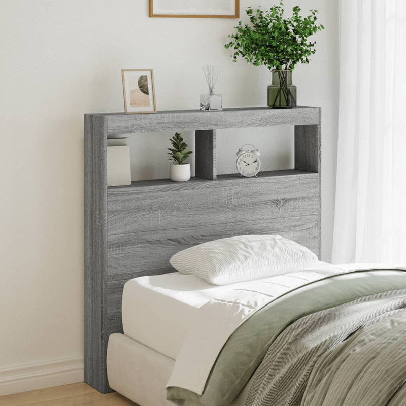 Headboard, Grey Sonoma, 102cm H x 100cm W x 17cm D