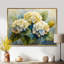 Impression d'art mural jaune et bleu «Garden of Life» - Hortensia-258128085-258128080
