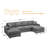 Kujtesa Corduroy U-Shaped Sectional-144575136