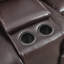 Causeuse inclinable manuelle en similicuir de 67,32 po de largeur avec porte-gobelets doubles et console centrale-111424821