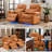 Power Reclining Loveseat Sofa Couch With Power Outlets & Colorful LED Lights For Living Room-1533576801