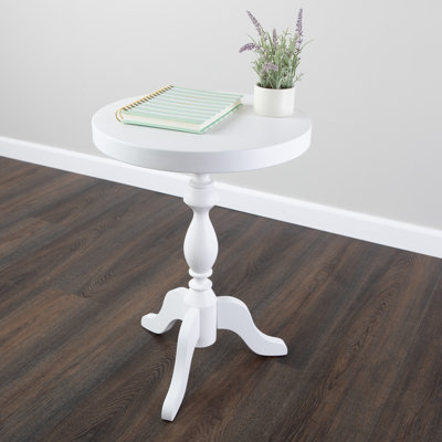 Pedestal Side Table - Round End Table With Vintage Look - Accent Furniture For Living Room, Bedroom, Office, Or Entryway - Functional End Tables For S by Alcott Hill