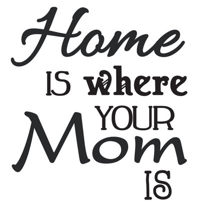 Décalcomanie murale maman is home is where