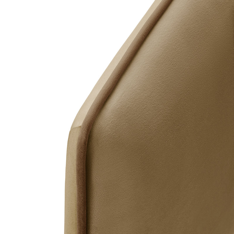 Tête de lit Cosve Performance en velours pour grand lit taupe, Grand lit, Taupe