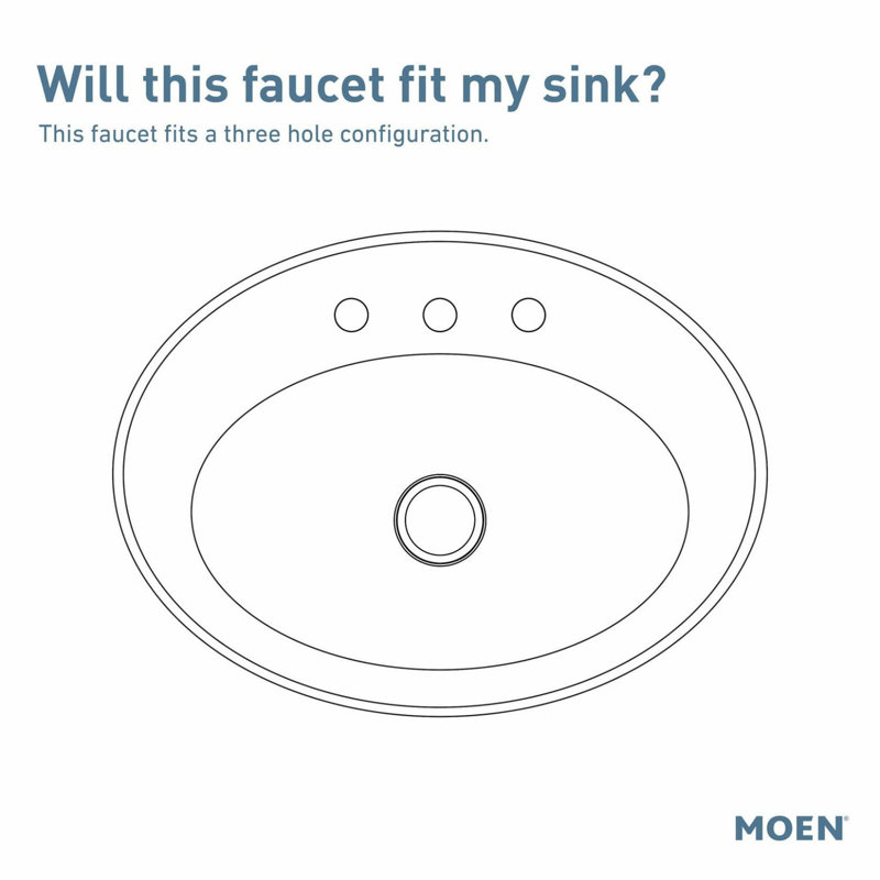 MOEN M-Bition Centerset 2-Handle Bathroom Faucet in Chrome with Grid Strainer Waste
