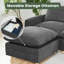 Canapé modulaire en chenille de 100 po avec deux repose-pieds-1733362844
