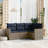Ebern Designs 4 Piece Patio Sofa Set With Cushions Black Poly Rattan-1877193868-1877193970