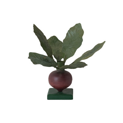Radish Motif Iron & Mango Taper Holder